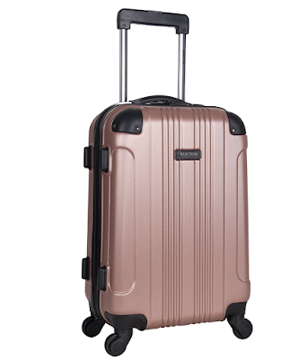 suitcase, rose gold