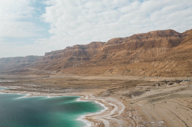 Dead Sea aerial view in Israel