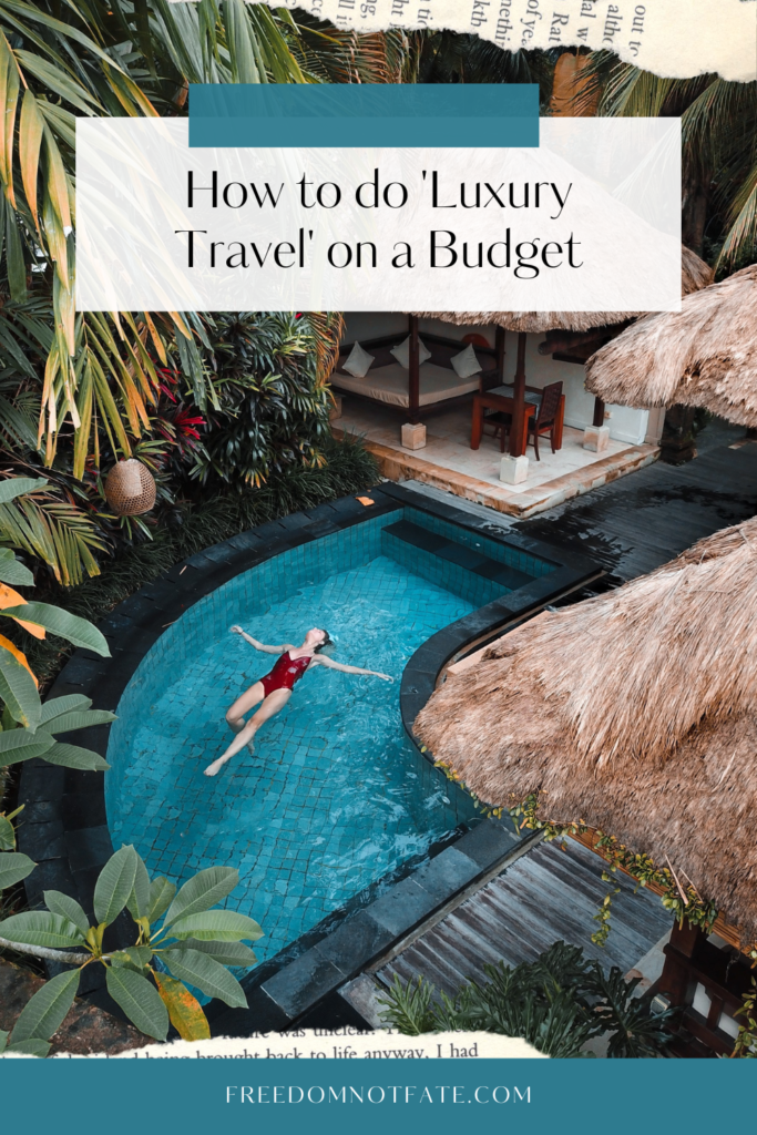 girl floating in luxury villa pool in Tulum