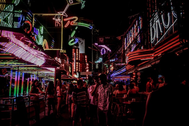 nightlife in Bankok, thailand